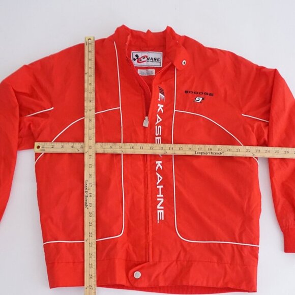Y2K Chase Authentics Red Embroidered Kasey Kahne #9 Dodge Zip Up Jacket   Medium - Picture 3 of 10